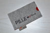 Bild von Tabletten-Etui Pille mini grau/rot