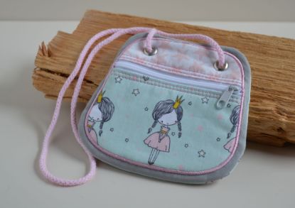 Bild von Brustbeutel Prinzessin mint/rosa