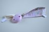 Bild von Schnullerband beige/rosa Sternchen