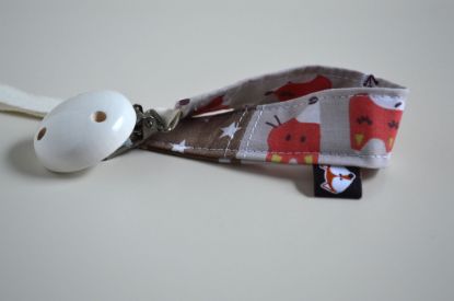 Bild von Schnullerband Fuchs beige Sterne