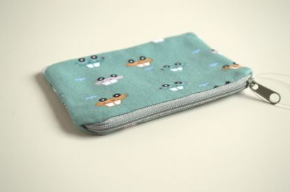 Bild von Minitäschchen Autos mint grau Reißverschluss