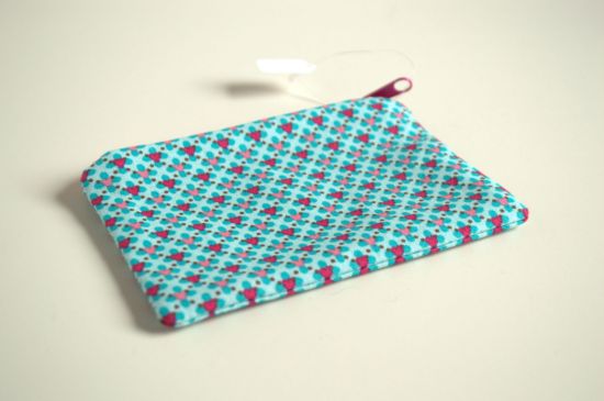 Bild von Minitäschchen Herzerl türkis/pink