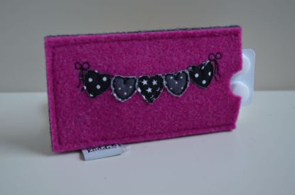 Bild von TablettenEtui Wimpel pink/schwarz