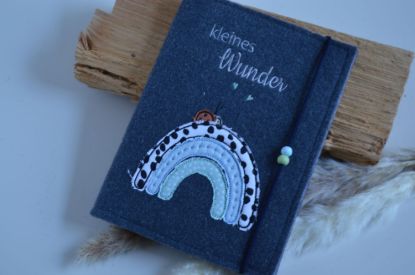 Bild von Mutterpass kleines Wunder rainbow dunkelblau