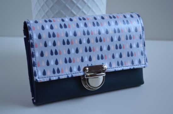 Bild von Geldbeutel mittel Tröpfchen blau/grau/rosa