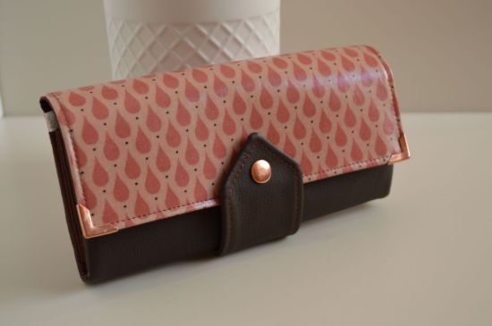Bild von Geldbeutel groß Tropfen altrosa/braun